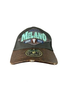 Creative Labs Distressed Embroidery MILANO ITALY Adjustable Unisex Baseball Hat